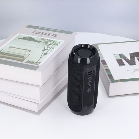 Enceinte Bluetooth Portable, Mini Enceinte Stereo Sans Fil, Batterie Lithium 18650 1200mAh, USB Charge, Utilisation Extérieure, Taille 68.8 x 68.8 x 160mm (1/5)