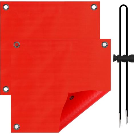 2 Panneaux D'avertissement Rouges pour Porte Vélos avec 8 Sangles de Fixation,Résistant Aux Intempéries, pour Porte-vélos, Caravanes (1/5)