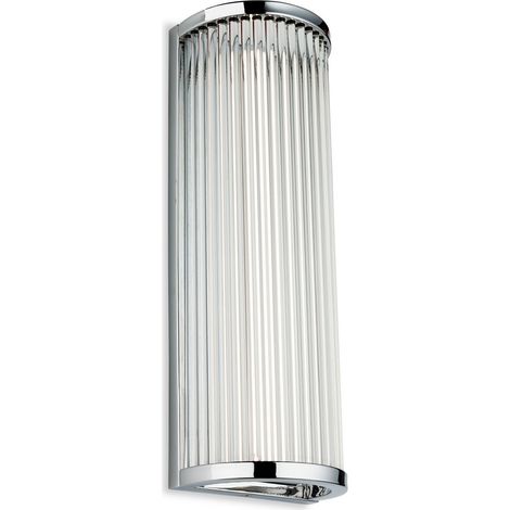 Firstlight Jewel - Applique murale à LED intégrée pour salle de bain Chrome avec tiges en verre transparent IP44