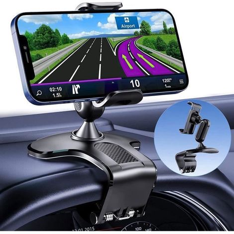 Support Téléphone Voiture Multifonction ,Rotation 360 degrés Universel,pour Tableau de Bord, Compatible avec Les téléphones Portable-Ywey (1/4)