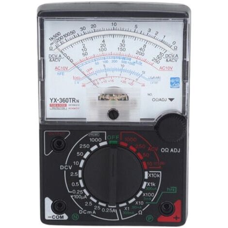 Multimètre analogique AC DC – Voltmètre ampèremètre ohmmètre – Tension jusqu'à 1000V – Résistance jusqu'à 2MΩ – Pour usage scolaire et professionnel