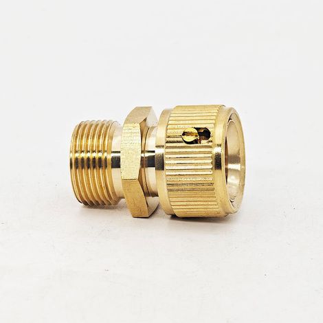 Raccord rapide en cuivre fileté extérieur 221,5 pour tuyau d'eau de nettoyage, accessoire de raccordement rapide. (1/4)