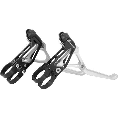 Poignée de Frein V CNC Ultralégère pour Vélo de Route Pliable, Accessoire Vélo Noir Argent (1/5)