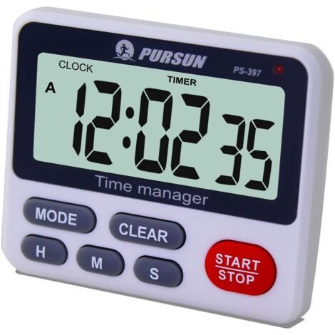 Minuteur de cuisine, minuteur de cuisson avec horloge, minuteur numérique, chronomètre-NANOTEH (1/5)
