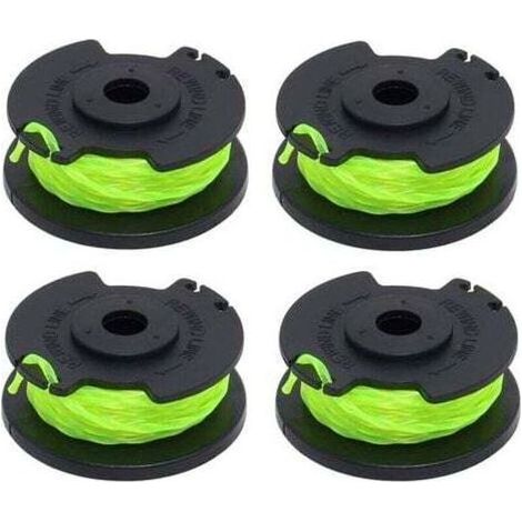Pair Bobine de remplacement pour brosse Ryobi RAC142 36V, accessoire pour tondeuse, bobine de remplacement pour tondeuse, pour brosses radio RLT36B33 et RY36LT33A 0 (4 bobines) (1/4)