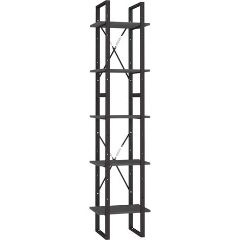 Maison Exclusive - Libreria a 5 Ripiani Grigia 40x30x175 cm in Legno di Pino (1/5)