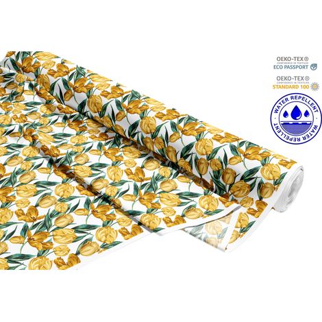 Outdoor-Dekostoff Oxford - Motiv goldene Tulpen I DR057 (1/5)