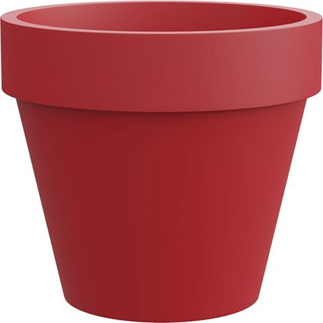 Vaso Rotondo Design Classico Indoor e Outdoor Tera Standard One Spice Ø60,5 cm in Plastica Rosso
