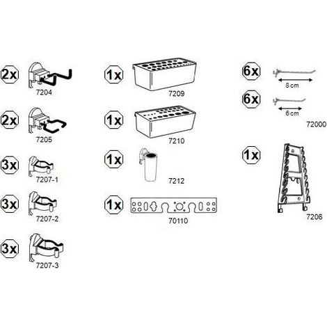 Kupper Kit de organización de herramientas 30 piezas funcional