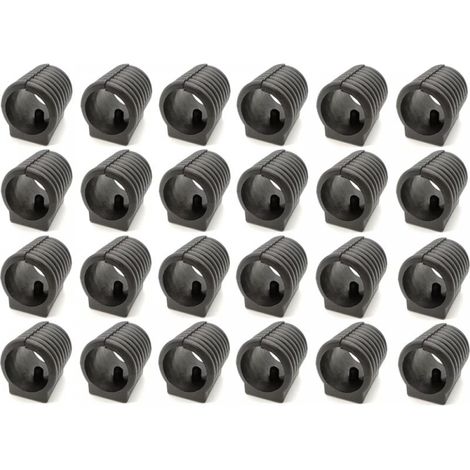 24pcs Furniture Glides Plastic Chair Tube Clamp Glides Plastic Chair Leg Caps for U Shaped Chair Legs Clips for Round Tubes