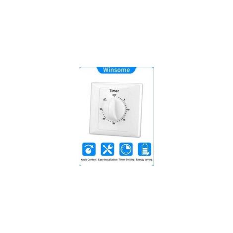 Interrupteur minuterie électronique 220V – Compte à rebours 30min – Installation ouverte – Commande simple – Protection ignifuge - Switch-30min (1/5)