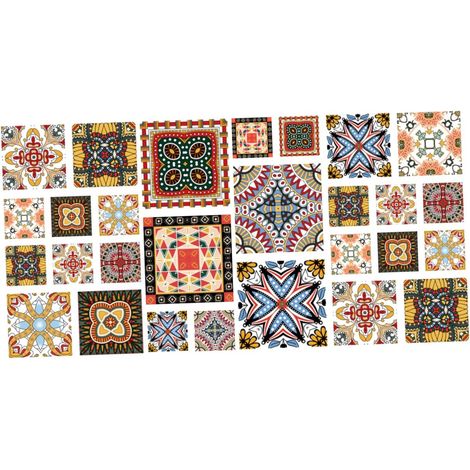Autocollants Pour Carrelage Design Lisse À Décoller Et À Coller Pour Cuisine Mur Salle De Bain Ensemble Dautocollants Amovibles Pour Carrelage (1/5)
