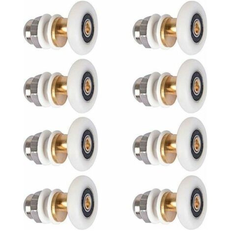 Sliding Shower Door Rollers - 8 Pack 25mm Replacement Rollers (1/5)