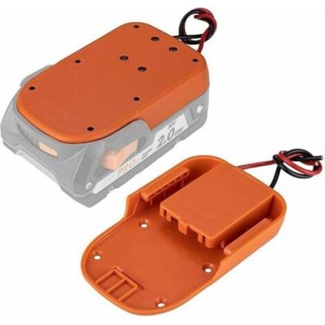Connecteur d'alimentation, adaptateur de batterie pour RIDGID 18 V pour AEG 18 V, 12 AWG adaptateur de batterie avec trous de fixation