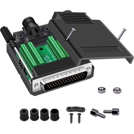Connecteur industriel sans soudure HDB44, 3 rangées, D-SUB 44 broches, mâle, trou P, adaptateur répartiteur, B