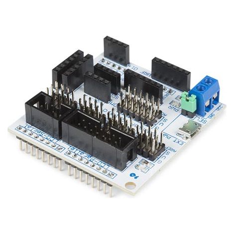 Whadda WPSH454 accesorio para placa de desarrollo Tarjeta de expansión de pines Sensor Shield para conexión de dispositivos Negro, Blanco (1/3)