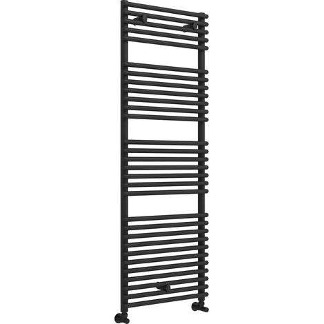 Signature Mode Straight Heated Towel Rail 1450mm H x 500mm W - Black