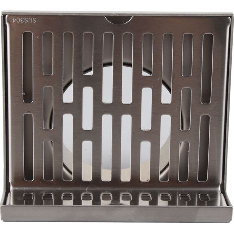 Bonde de sol latérale en acier inoxydable 304 résistant à la corrosion, en forme de L, épaisse, pour salle de bain ou hôtel, 5 pouces (12,7 cm) pour tuyau de 110 mm. (1/5)