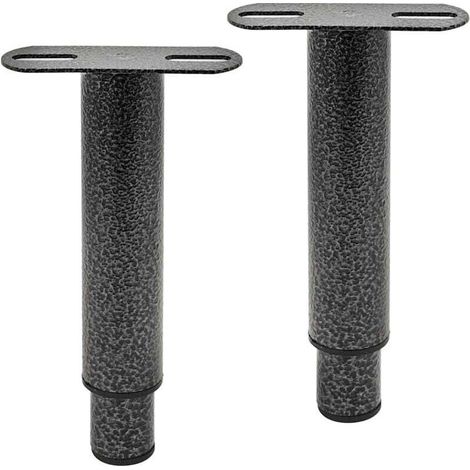 Pieds de lit, pieds de sommier, lot de 2 pieds de lit réglables en métal, pieds de sommier en métal robustes, adaptés aux lattes de sommier en métal universelles, (1/4)