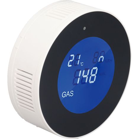 Détecteur de gaz intelligent avec alarme sonore de 90 dB et Wi-Fi, idéal pour la cuisine, la maison et l'hôtel (5 V CC). (1/5)