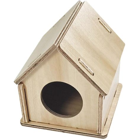 Maison en bois pour hamster, cabane-jouet, cachette pour hamster, tunnel en bois pour hamster, souris, chinchilla, lemmings, rat, hamster nain-style B