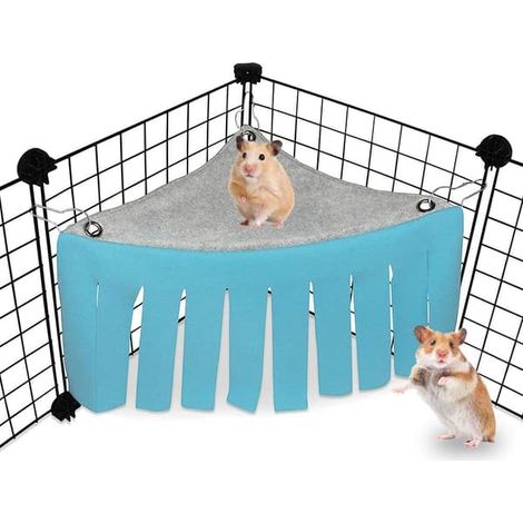 Cachette pour hamster, abri pour petits animaux en polaire, accessoires de cage pour animaux de compagnie, outil de nidification pour chinchillas, cochons d'Inde, hérissons, rats, écureuils, furets, e (1/4)