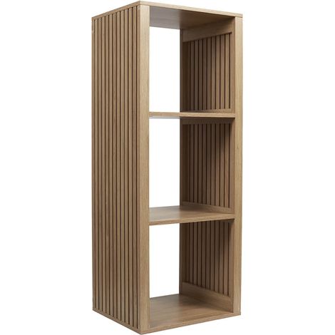 PAJAN - Rangement 3 Cases Effet Bois avec Tasseaux (1/5)