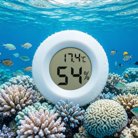 Thermomètre d'Aquarium Numérique avec Écran LED Tactile – Précision 0,1°C et Mesure Sans Fil pour Aquarium à Tortues, Bassins à Poissons (1/5)