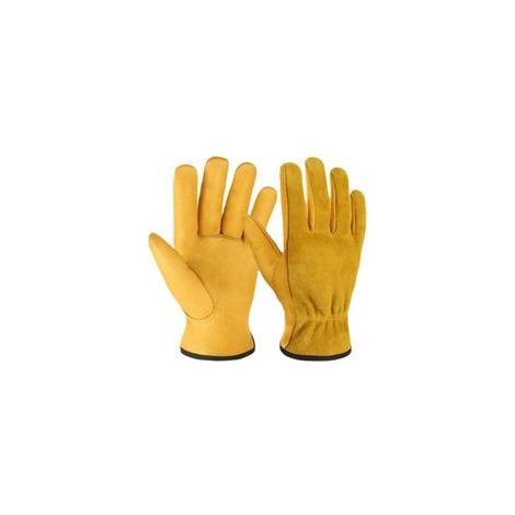 paires de gants de jardinage résistants aux épines pour homme et femme, respirants et confortables, gants de travail de sécurité en cuir durable pour jardin, cour, mécanicien, soudure (1/4)