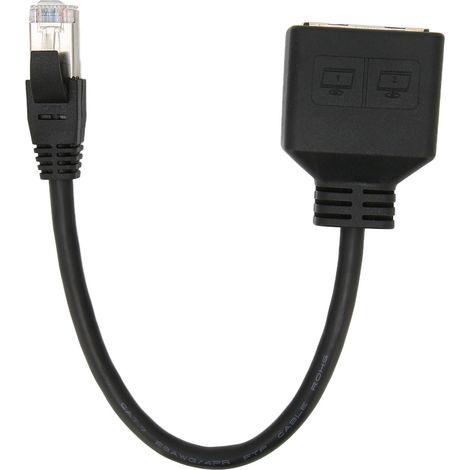 Adaptateur Ethernet RJ45, rallonge 1 port vers 2 ports, répartiteur de transmission pour réseaux CAT7.