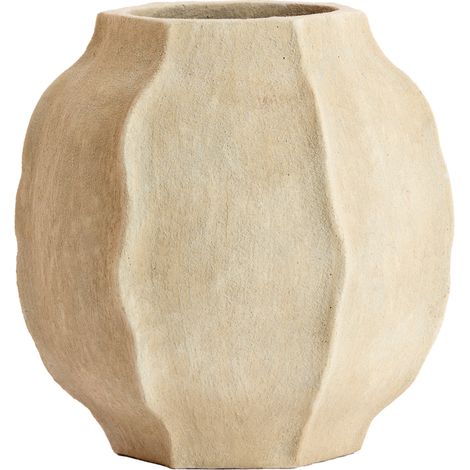 Light & Living Vase SAPHIRA aus Stein in Mattem Sand - Ø40x40,5