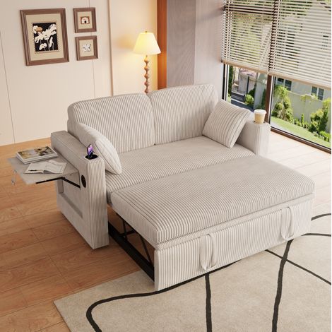 sofá cama 3 en 1 convertible con mesa plegable OKMYHOME (1/5)