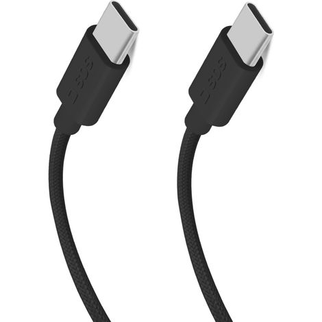 SBS Cavo Usb-C - Usb-C In Tessuto Con Fermacavo, 1.5 Metri (1/5)