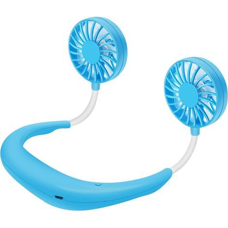 mini ventilateur mains libres USB, à suspendre autour du cou, à suspendre au bureau ou en voyage.Parfait les activités les pièces extérieures (1/5)