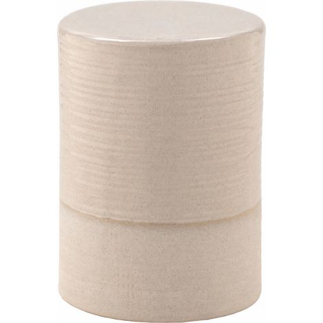 Tabouret cylindrique en céramique beige - beige (1/5)