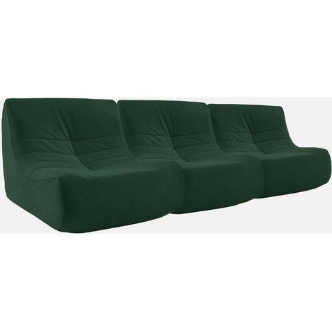 Sofá modular de terciopelo, 3 plazas (1/5)