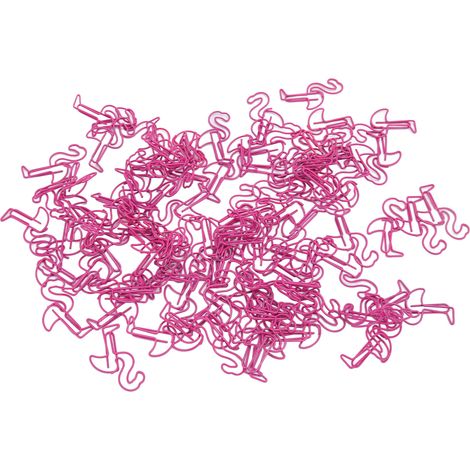 Lot de 100 trombones métalliques multifonctions en forme d'oiseau, couleur rose rouge, pour le classement de documents (1/5)