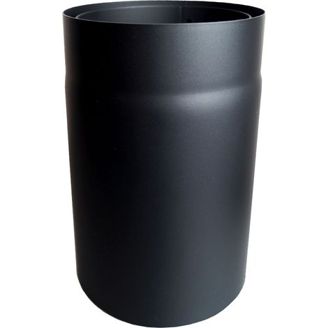 Rauchrohr 150 mm, schwarz 250 mm, doppelwandig