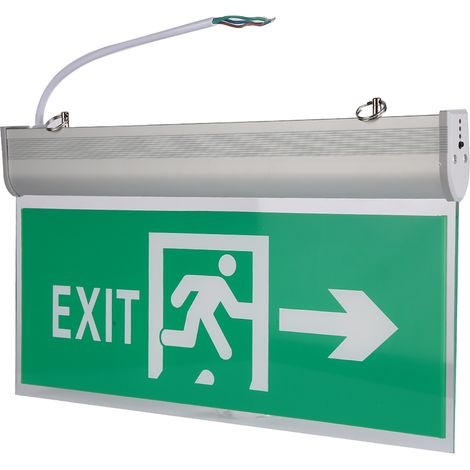 Panneau lumineux de sortie de secours à LED en acrylique 110-220 V, indicateur d'évacuation. (1/5)