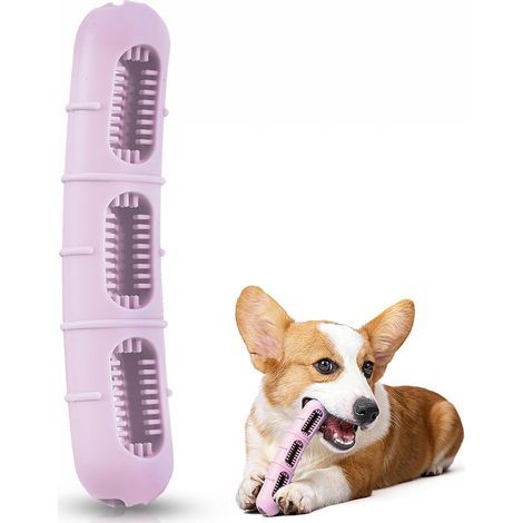 Jouet à Mâcher pour Chien, Jouets pour Chien en Silicone, Mâcher Interactifs, pour Chiens Nettoyage Dents, Doux et Durable, pour Chiens de Petite et Moyenne (Rose) (1/5)