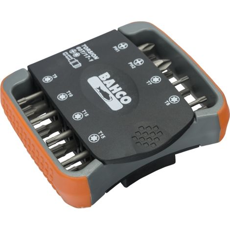 Bahco 1/4 Torsions-Bitsatz für Phillips- und TORX-Schrauben 27 mm x 73 mm x 82 mm - 17-tlg. (1/3)
