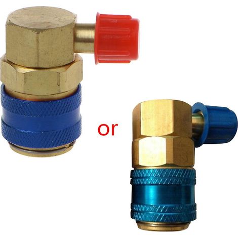 Adaptateurs R134A H/L, raccord rapide, manomètre, conditionneur de réfrigérant, liquide de refroidissement (1/4)