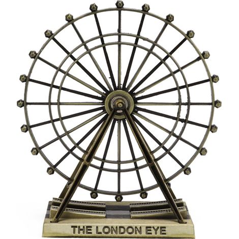 London Eye Riesenrad, grünes Bronzemetall, Büro-, Wohnungs-, Clubdekoration, Geschenk, Design (1/5)