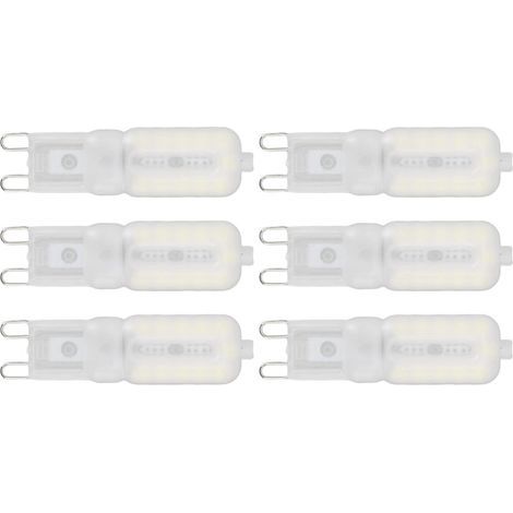 G9 Dimmbare Glühbirne, Augenschutz, Energiesparend, 5 W, 22 LEDs, Kleine Glühbirnen für Deckenleuchten, Schreibtischlampen, 6 Stück, G9 Tischlampenbirne, 22 LED-Birne (1) (1/5)