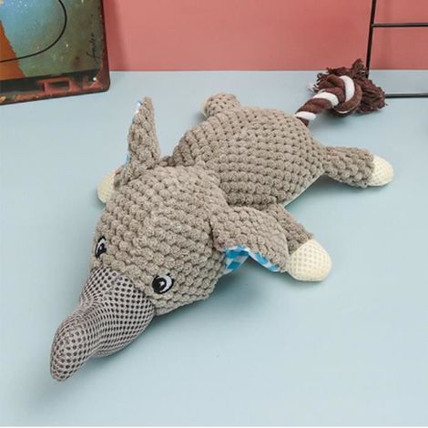 Jouet en peluche animal - VGEBY - Éléphant - Résistant aux morsures - Design sonore - Mignon-Ywey (1/5)