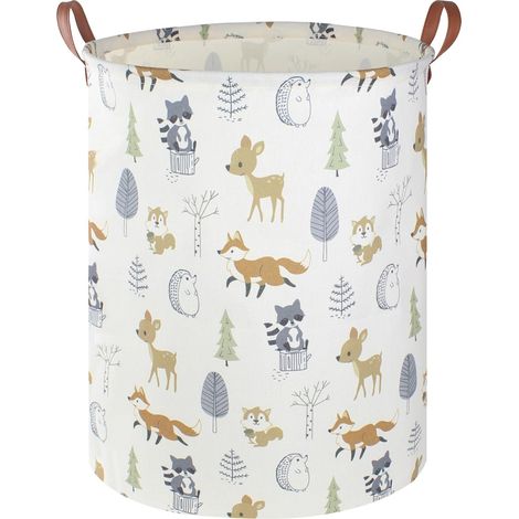 Panier à linge pour bébé, panier à linge pour enfants, bac de rangement imperméable pour chambre à coucher, panier de rangement de vêtements, boîte à jouets, décoration de chambre (animal) (1/5)