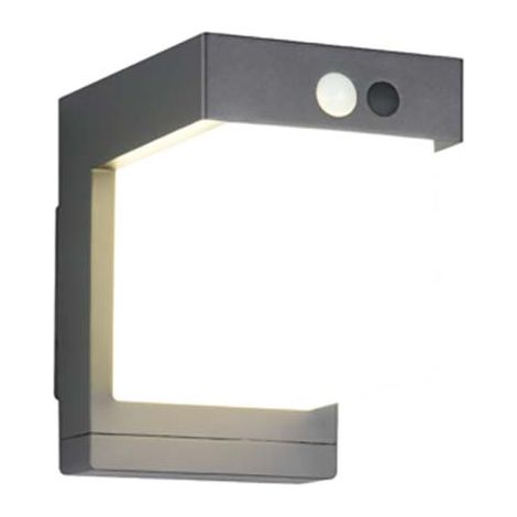 LED Außenwandleuchte Wandlampe Fassadenleuchte schwarz Sensor Akku L 15,5 cm
