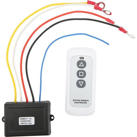Kit di telecomando universale wireless per verricello da 12V/24V e ricevitore per verricello (1/5)