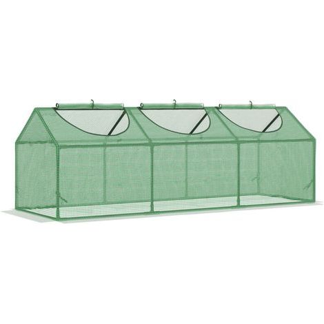 Serre avec fenêtre, serre en polyéthylène 180 x 60 x 60 cm, serre à tomates et châssis froid verts pour jardin et balcon (1/5)