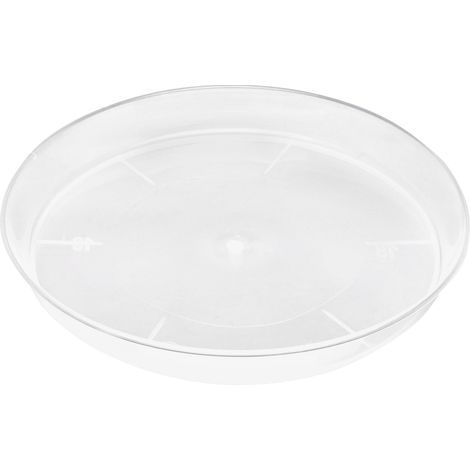 Untersetzer für Blumentöpfe – 1 Stück – Transparenter Kunststoff – Wasserablauf – Schützt Böden und Möbel – Durchmesser 24 cm (1/5)